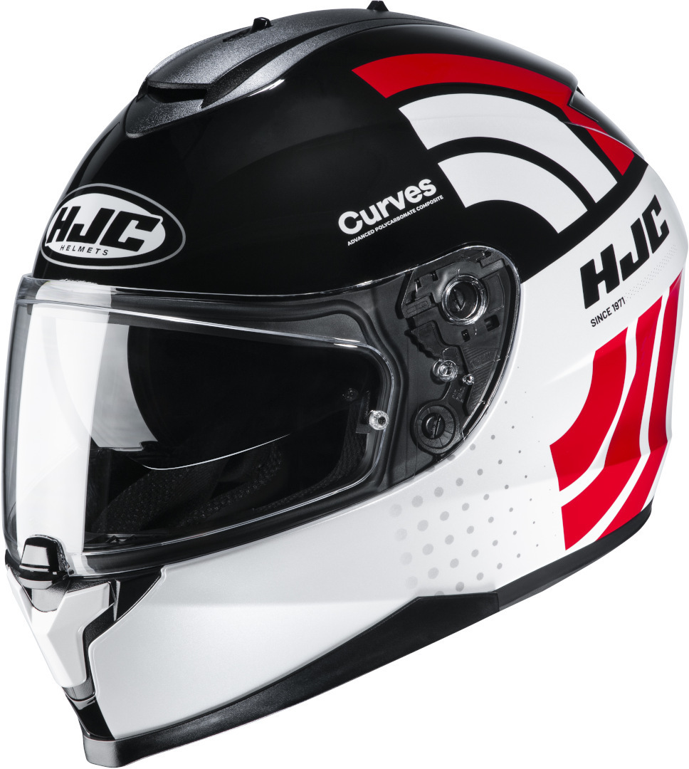 HJC C70 Curves helm, zwart-wit-rood, afmeting XL