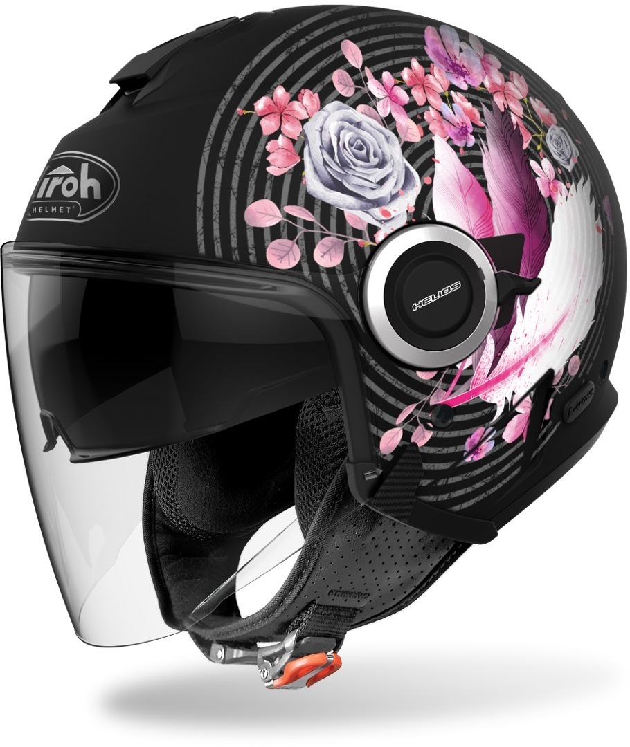 Airoh Helios Mad Jet Helmet, black-pink, Size M, black-pink, Size M