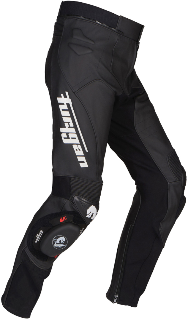 Furygan Raptor Evo Motorcycle Leather Pants, black-white, Size 42, black-white, Size 42