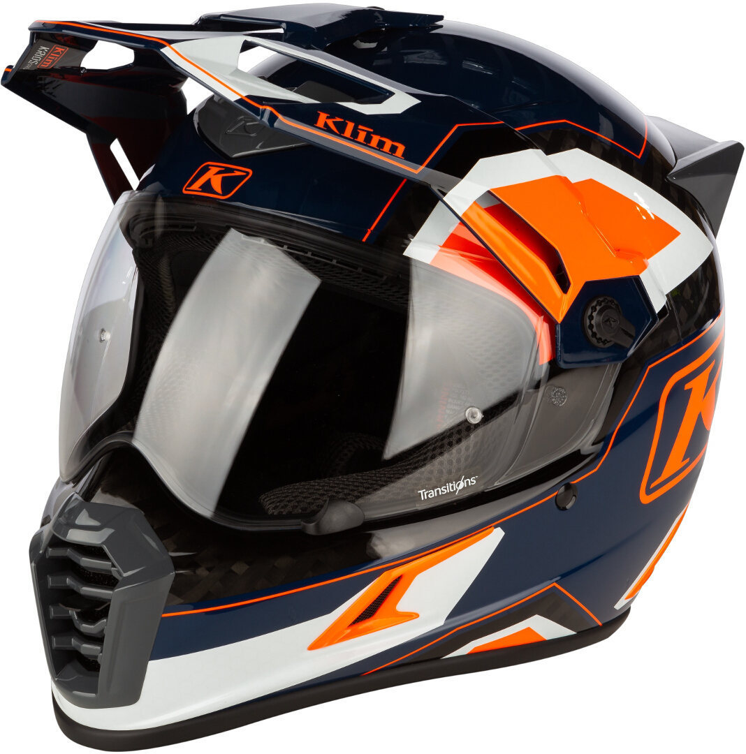 Klim Krios Pro Rally Carbon Motocross Helm, orange, Größe XL