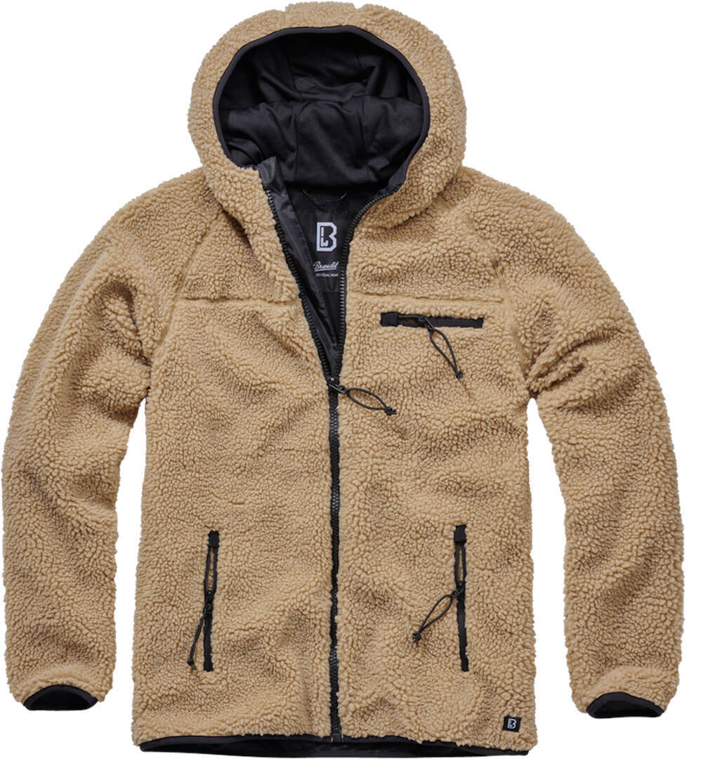 Brandit Teddyfleece Worker Jacke, beige, Größe XL für Männer