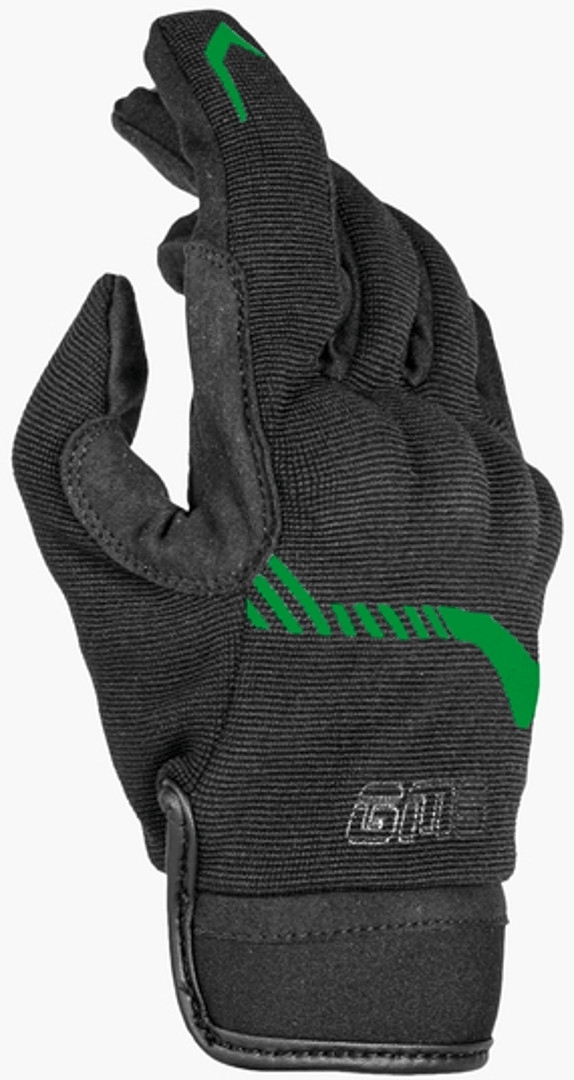 GMS Jet-City Motorcycle Gloves, black-green, Size M, black-green, Size M