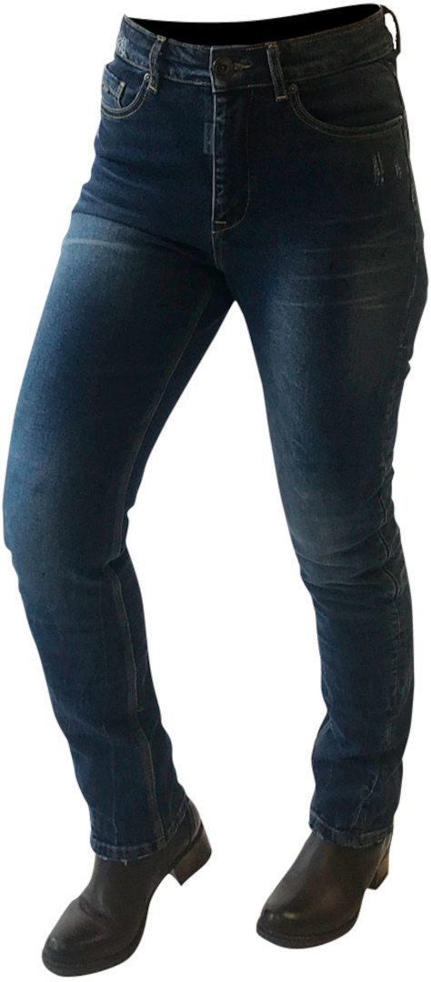 Image of Overlap Jessy Jeans moto da donna, blu, dimensione 28 per donne