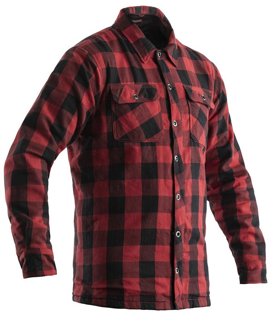 RST Lumberjack Motorrad Hemd, schwarz-rot, Größe M