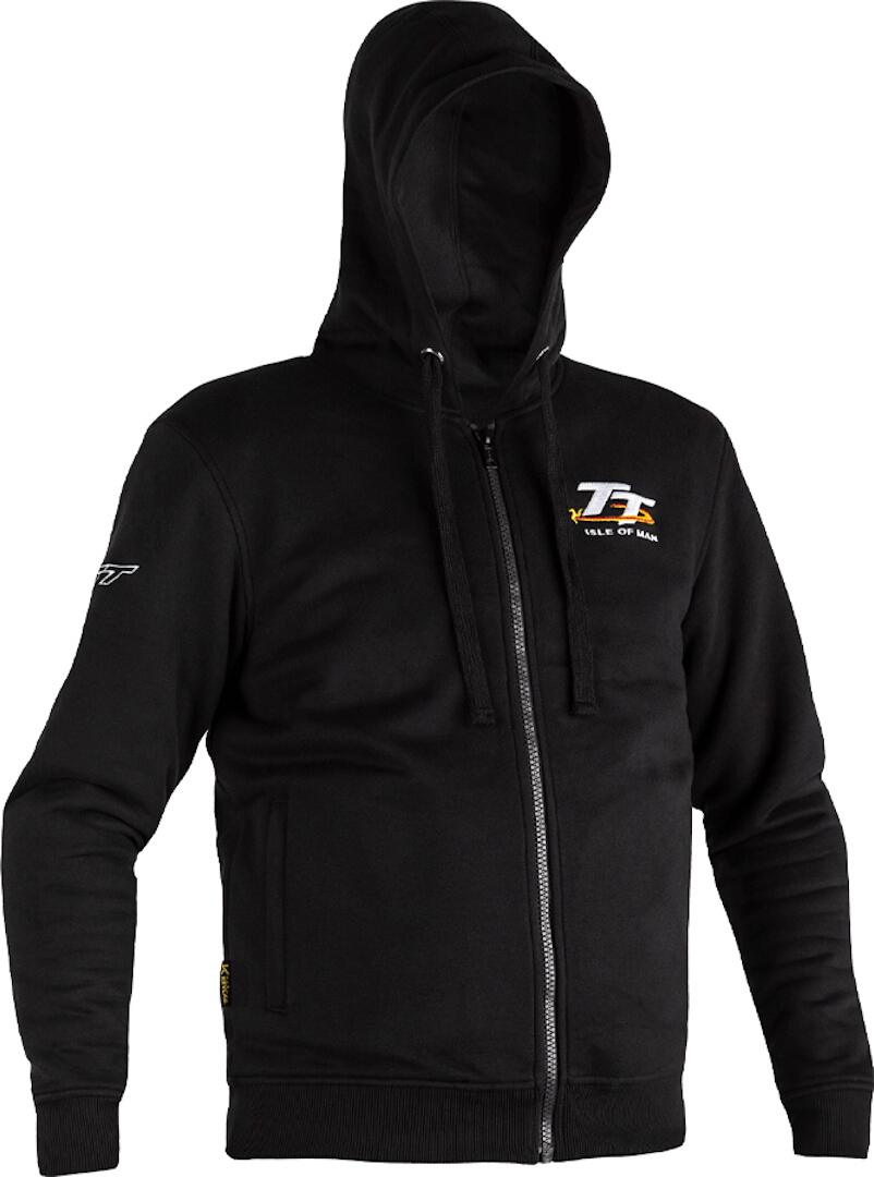 Zdjęcia - Odzież motocyklowa RST IOM TT Bluza z kapturem Motorcycle Zip, czarny, Rozmiar L dla ty 