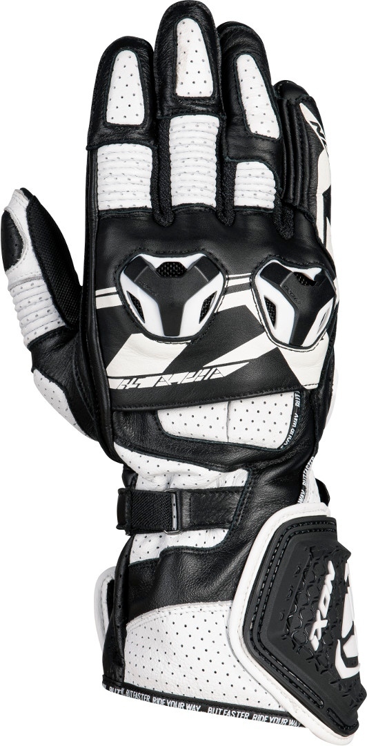 Ixon RS Alpha Motorcycle Gloves, black-white, Size XS, black-white, Size XS