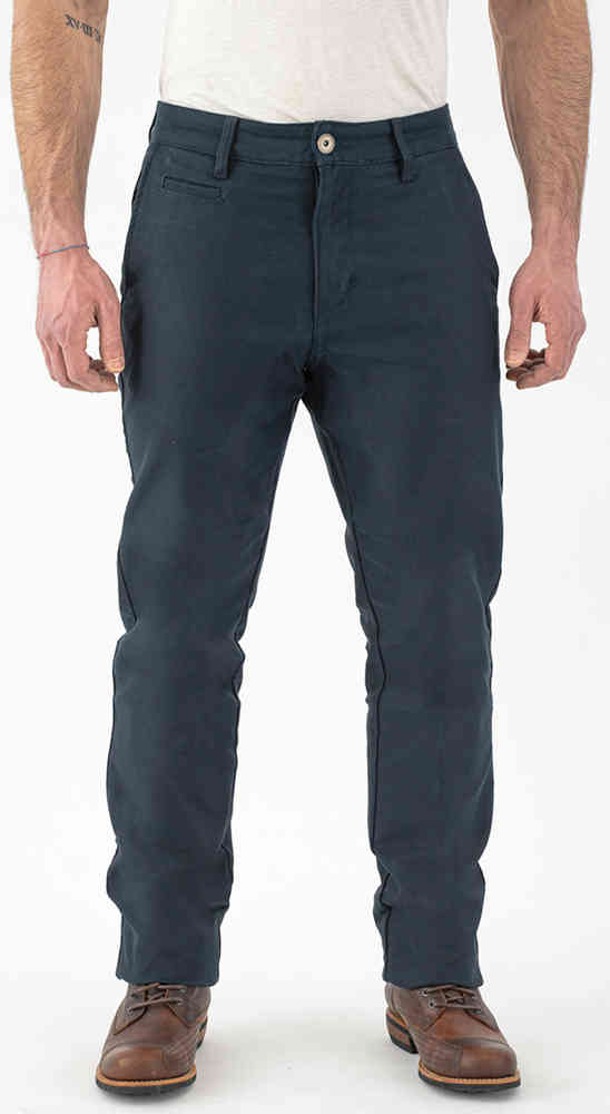Rokker Navy Chino Pantalones textiles de moto