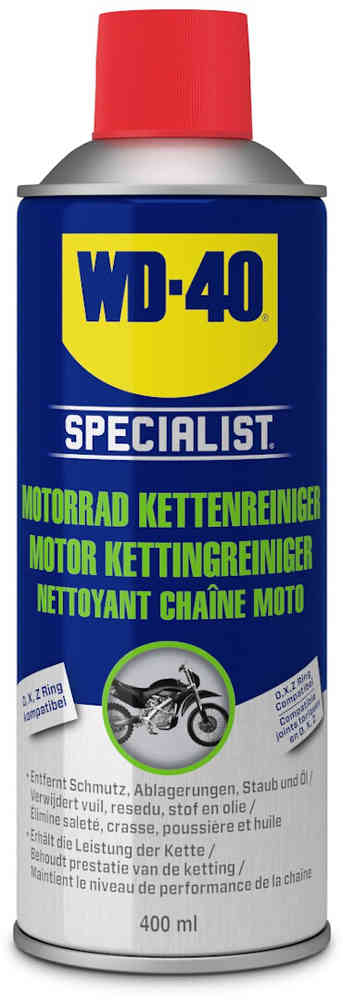 Limpiador de cadenas moto WD-40 Motorbike Specialist Spray 400 ML