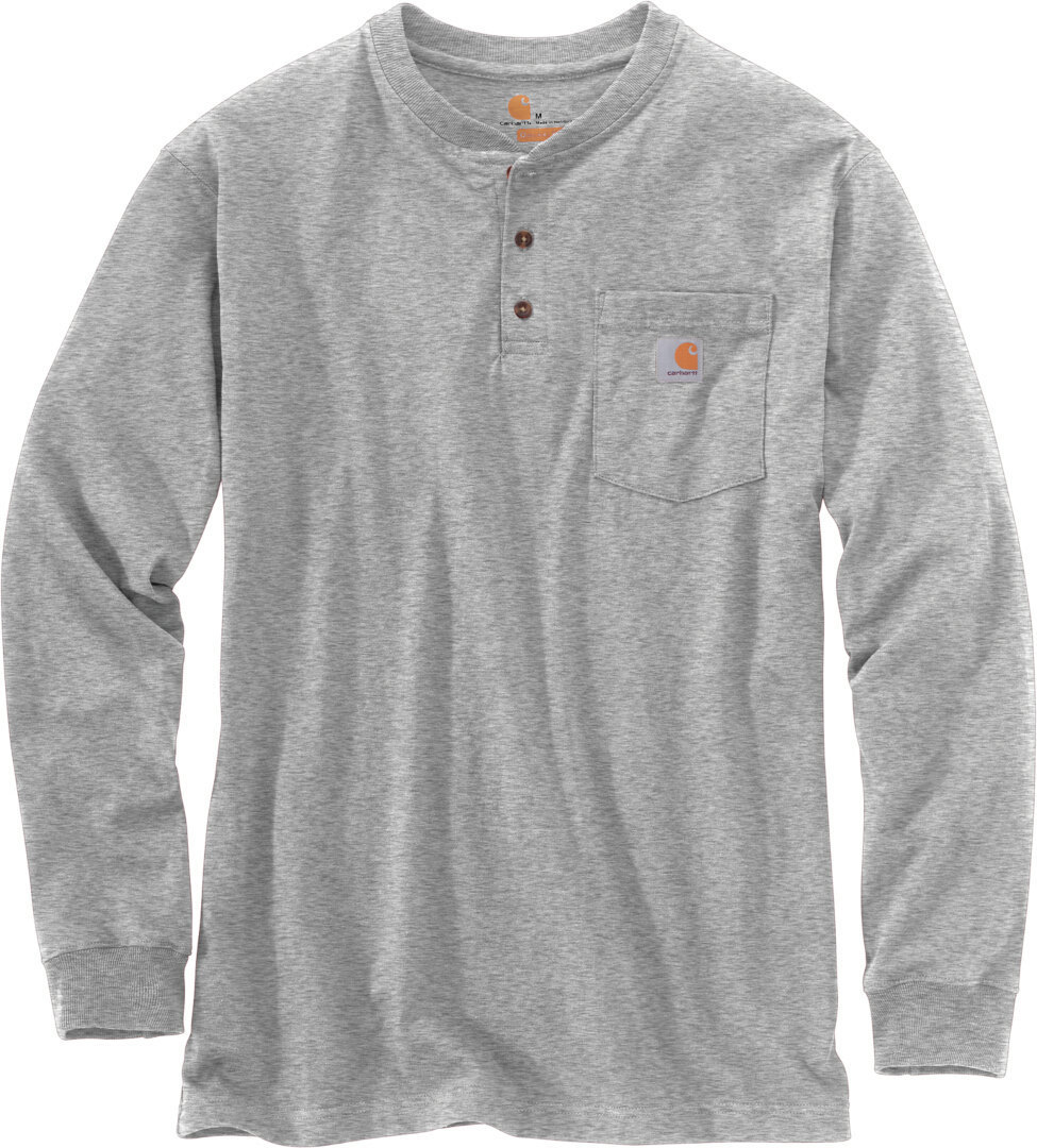 Carhartt Workwear Pocket Henley Longsleeve Shirt, grey, Size XL, XL Grey unisex