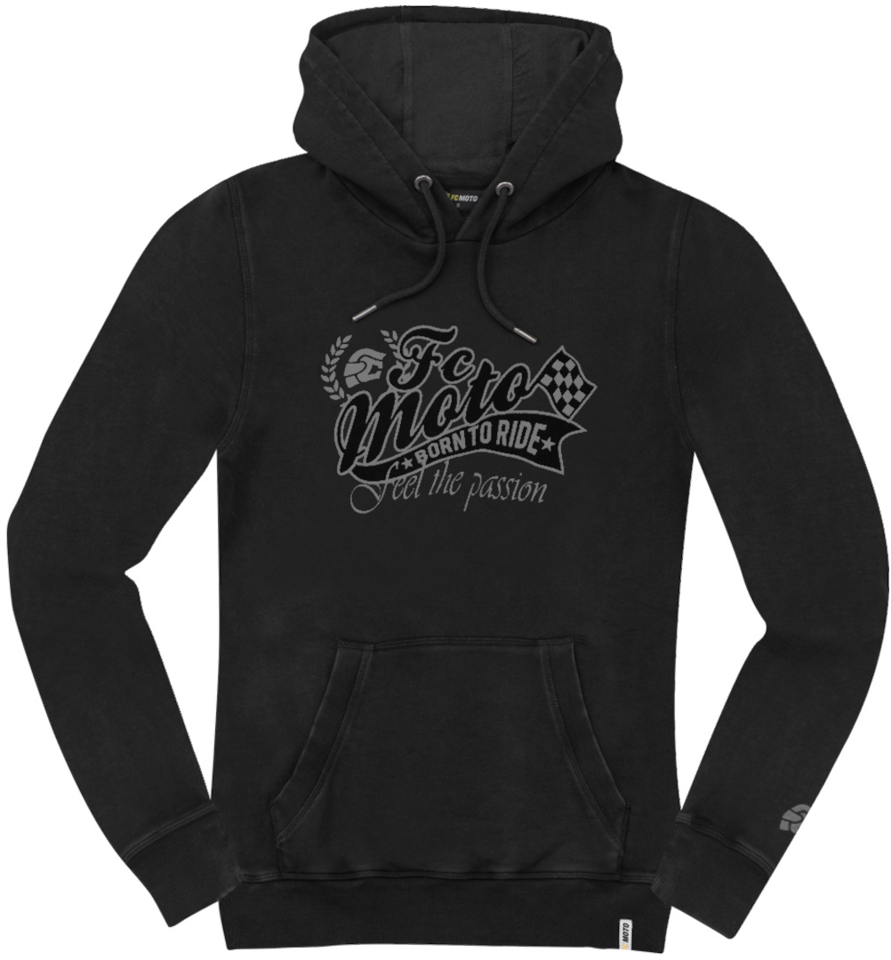 FC-Moto Crew Dames Hoodie, zwart-grijs, afmeting L voor vrouw