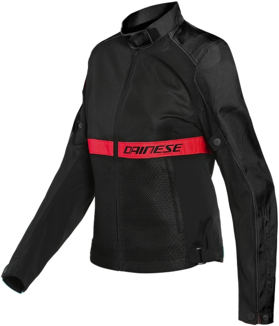 Dainese Ribelle Air Tex Damen Motorrad Textiljacke, schwarz-rot, Größe 38