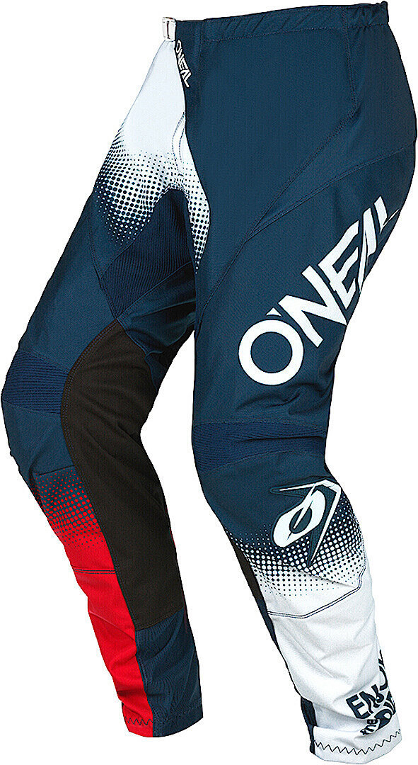 Oneal Element Racewear V.22 Motocross Pants, white-red-blue, Size 34, white-red-blue, Size 34