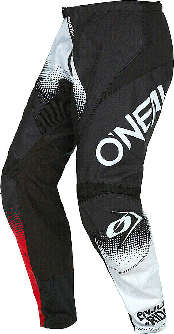 Oneal Element Racewear V.22 Motocross Pants, black-white-red, Size 32, black-white-red, Size 32