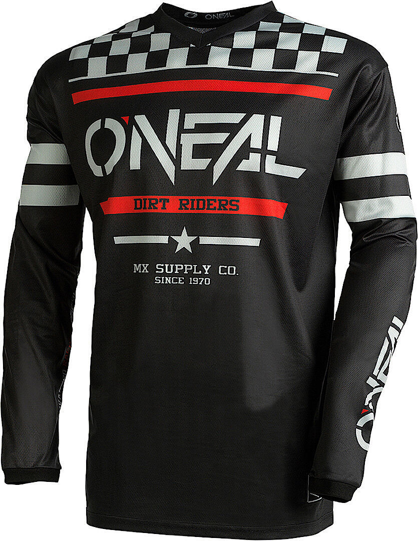 Oneal Element Squadron V.22 Ungdom Motocross Jersey, sort, størrelse S