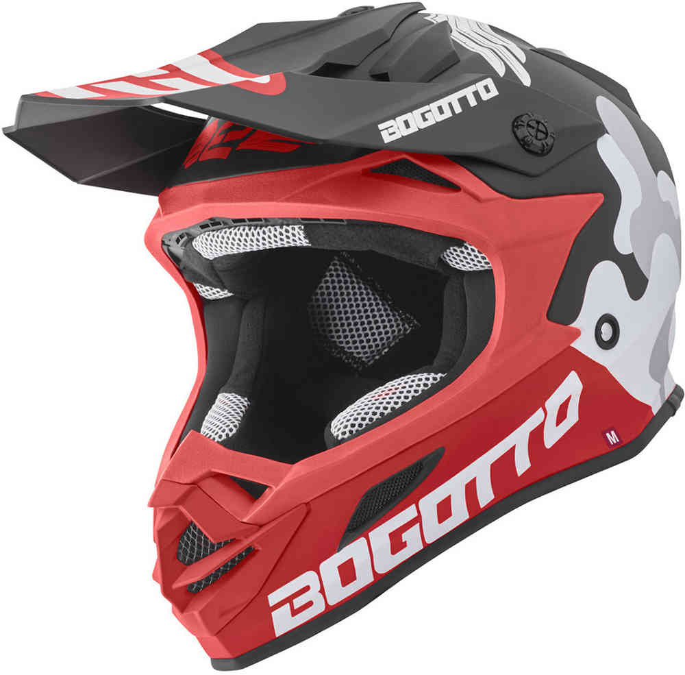 Bogotto V328 Camo Capacete de Motocross de fibra de vidro