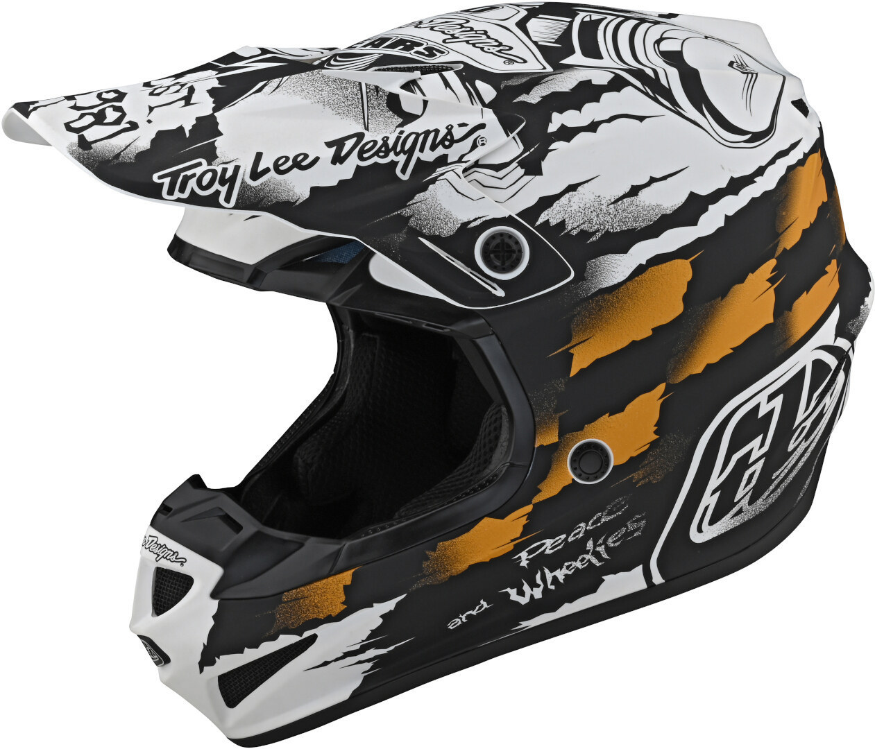 Troy Lee Designs SE4 Strike Motocross Helmet, black-white, Size XS, black-white, Size XS