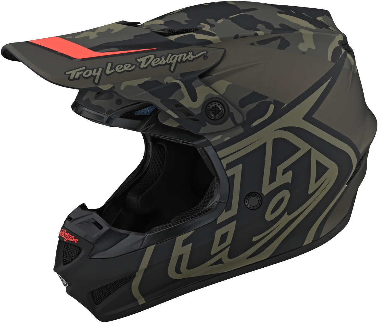 Troy Lee Designs GP Overload Camo Motocross Helmet, green, Size L, green, Size L