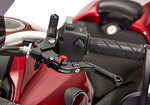 Alavanca de embreagem PROTECH Sport 6061-T6-Alumínio preto anodizado / ajustador vermelho preto/vermelho