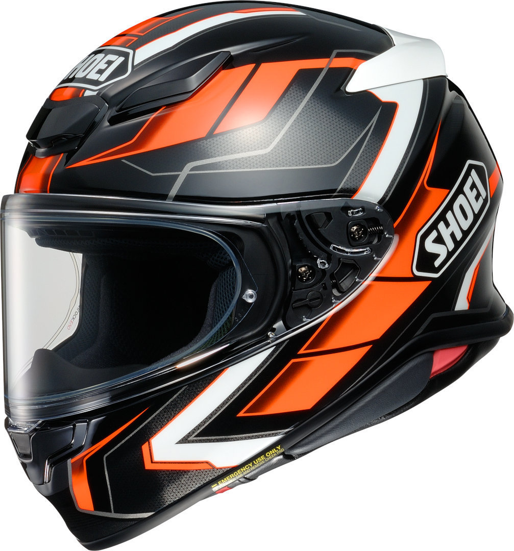 Shoei NXR 2 Prologue Hjelm, sort-orange, størrelse 2XS