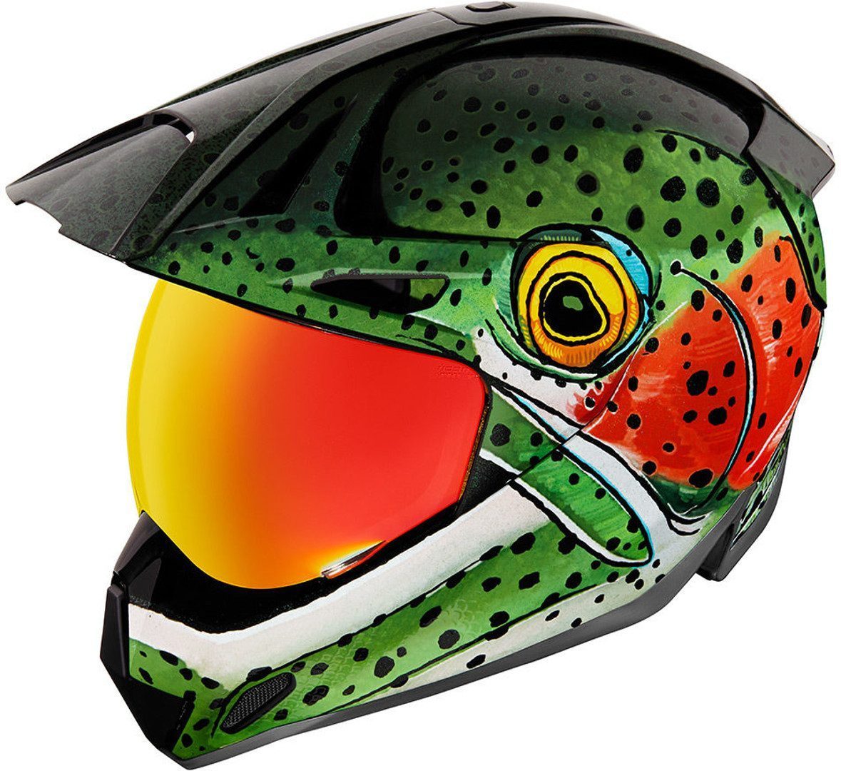 Icon Variant Pro Bug Chucker Helm, groen, afmeting XS