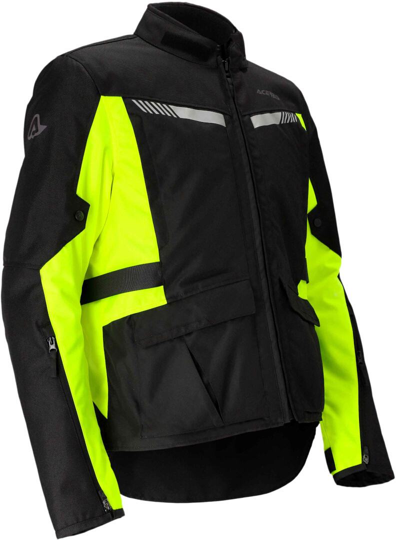 Acerbis X-Trail Motorcycle Textile Jacket, black-yellow, Size L, black-yellow, Size L