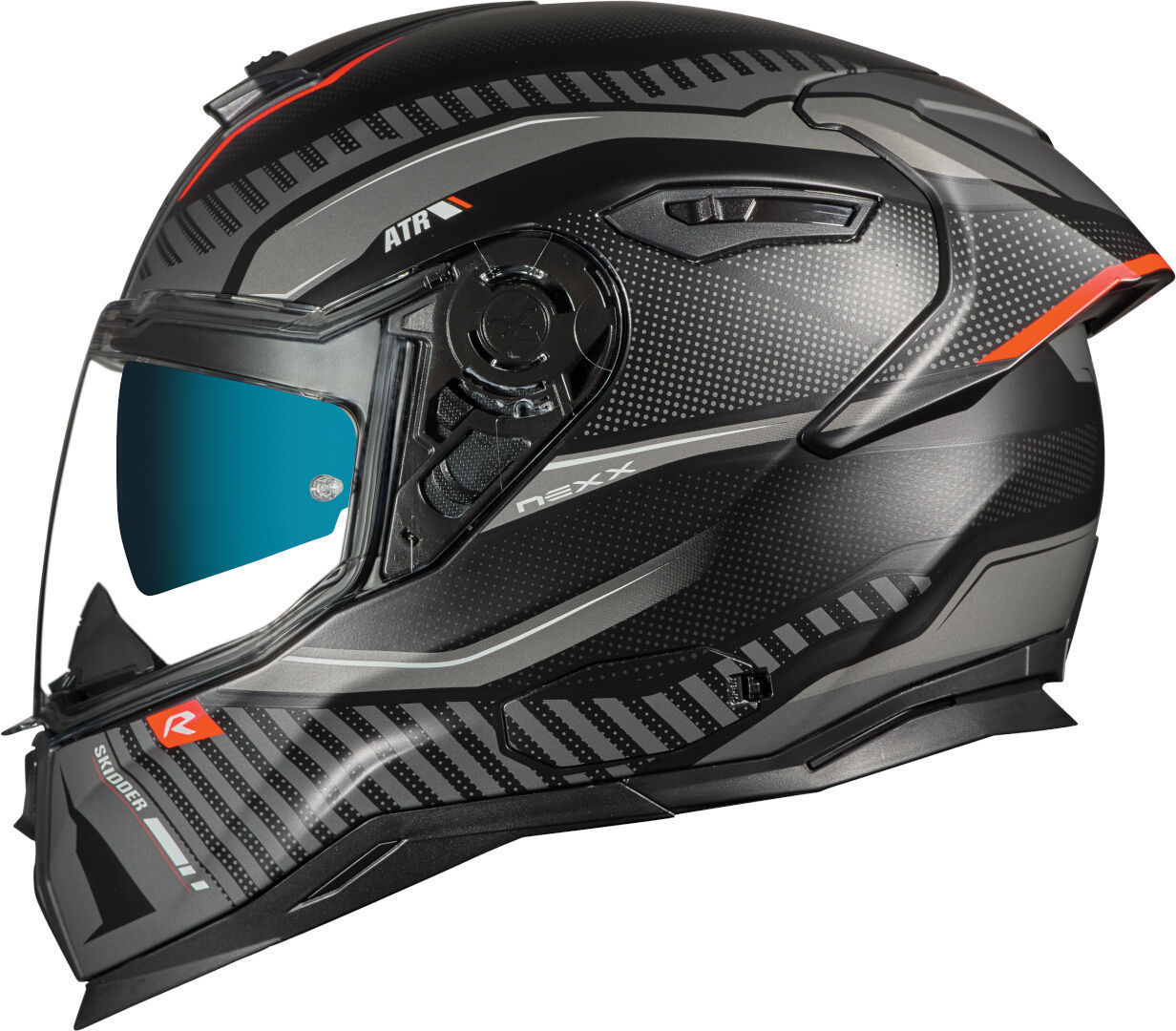 Nexx SX.100R Skidder Helm, zwart-grijs-rood, afmeting XL