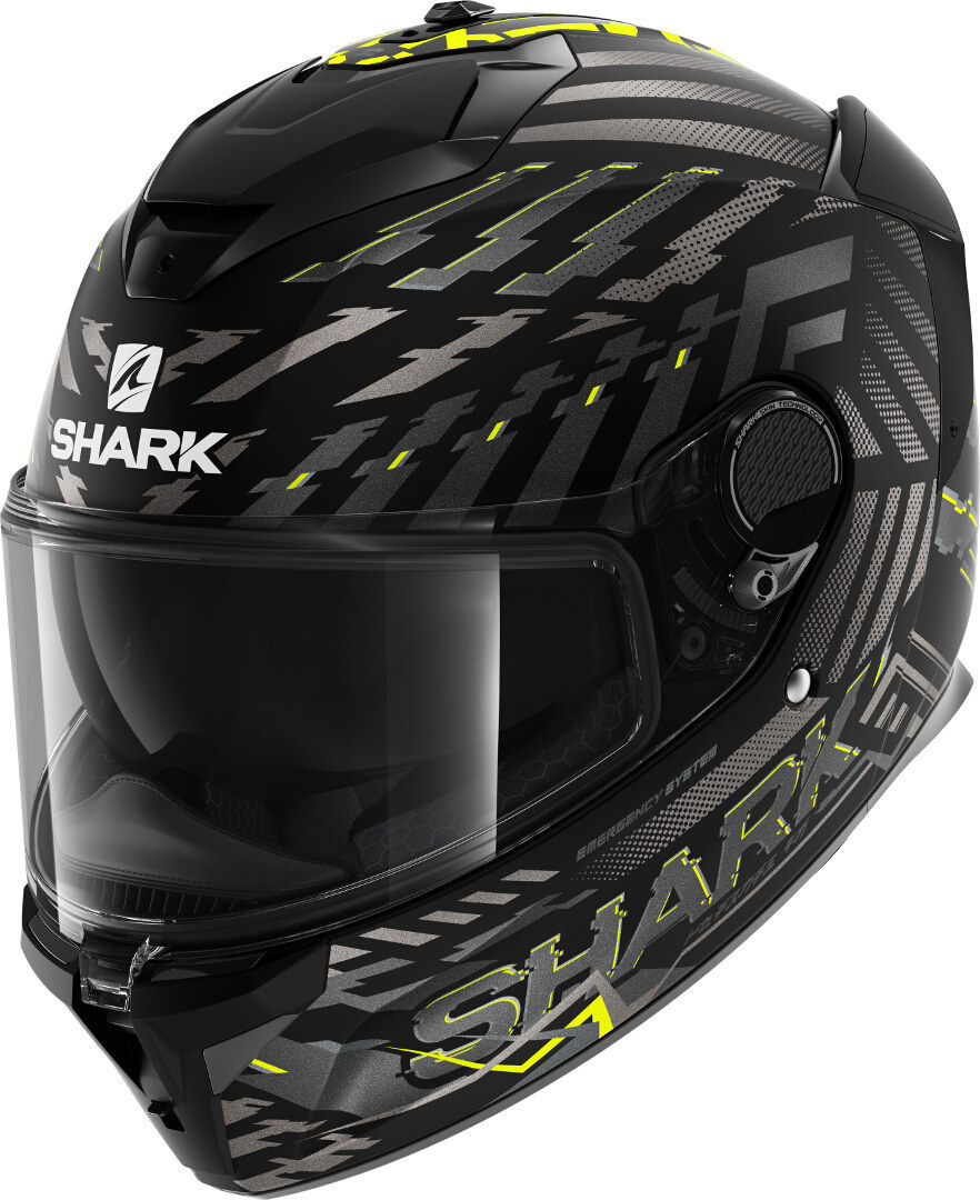 Shark Spartan GT E-Brake Helm, schwarz-gelb, Größe XL