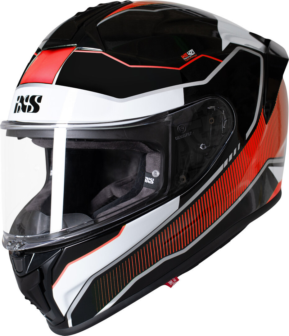 IXS 421 FG 2.1 Helm, schwarz-weiss-rot, Größe S