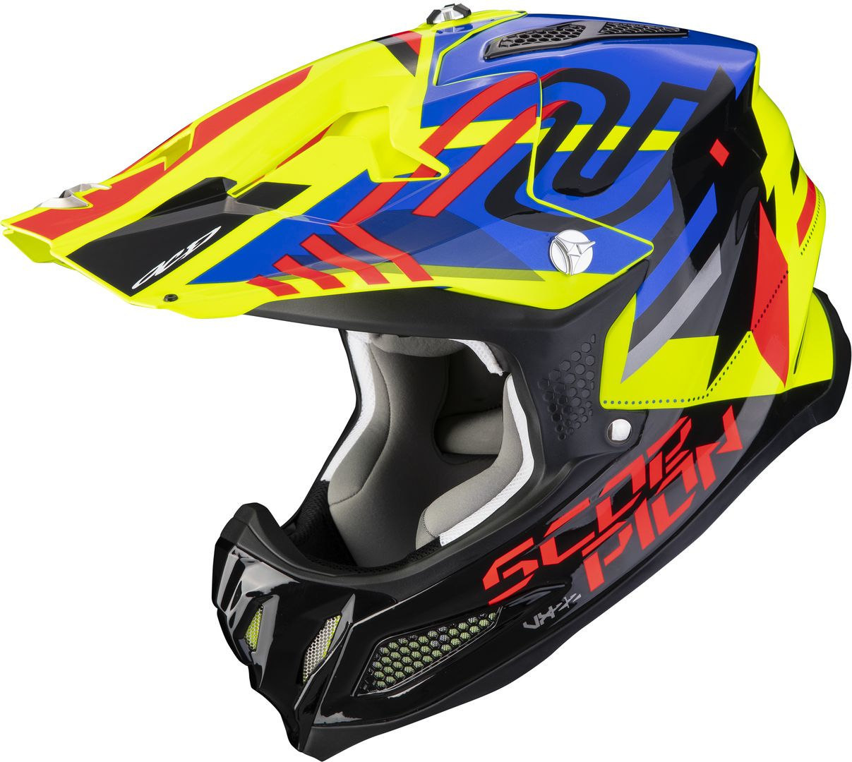 Scorpion VX-22 Air Neox Motocross Helm, blau-gelb, Größe M