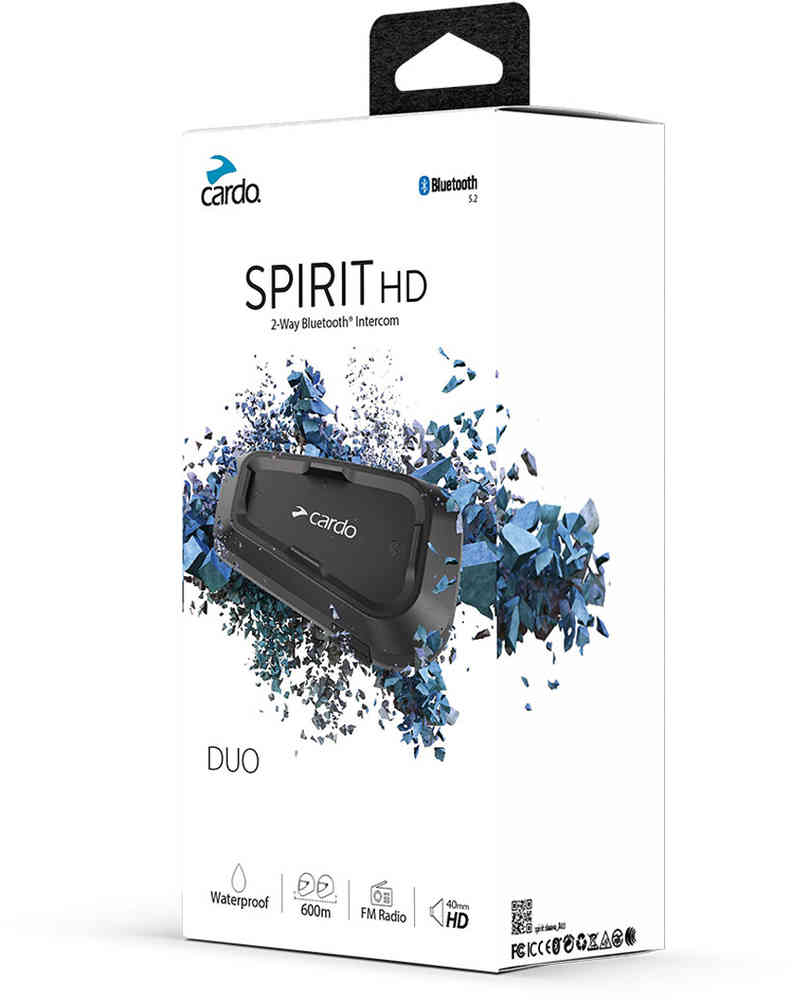 Cardo Spirit HD Duo Sistema di comunicazione Confezione doppia