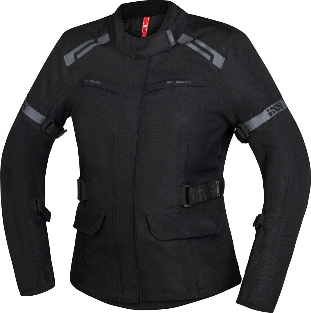 IXS Evans-ST 2.0 wasserdichte Damen Touring Motorrad Textiljacke, schwarz, Größe M