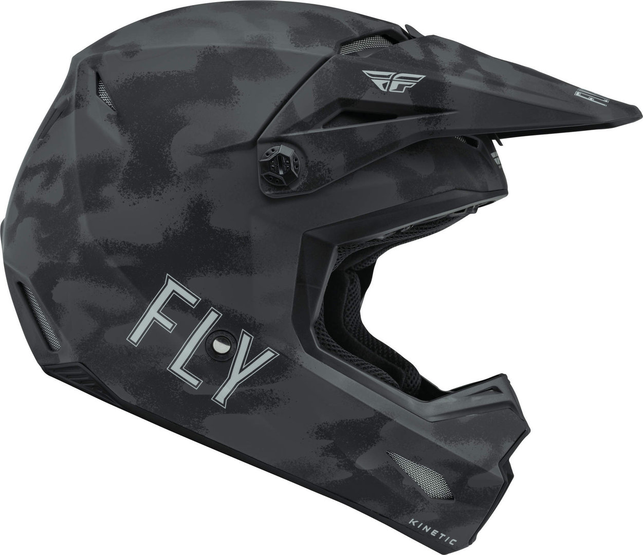 Image of Fly Racing Kinetic S.E. Tactic Casco Motocross, nero, dimensione 2XL