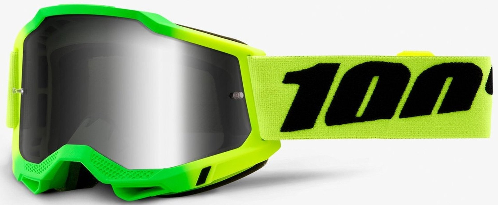 100% Accuri 2 Extra Travis Motocross Goggles, green-yellow, green-yellow, Size One Size