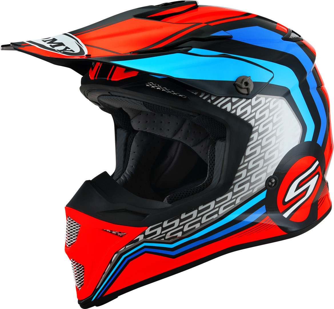 Suomy MX Speed Pro Forward Motocross Helm, blau-orange, Größe XL