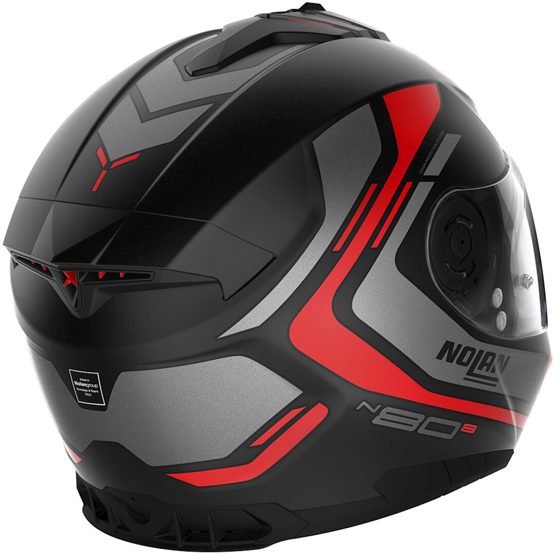 Zdjęcia - Kask motocyklowy Nolan N80-8 Ally N-Com Hełm, czarny-czerwony, Rozmiar XL 