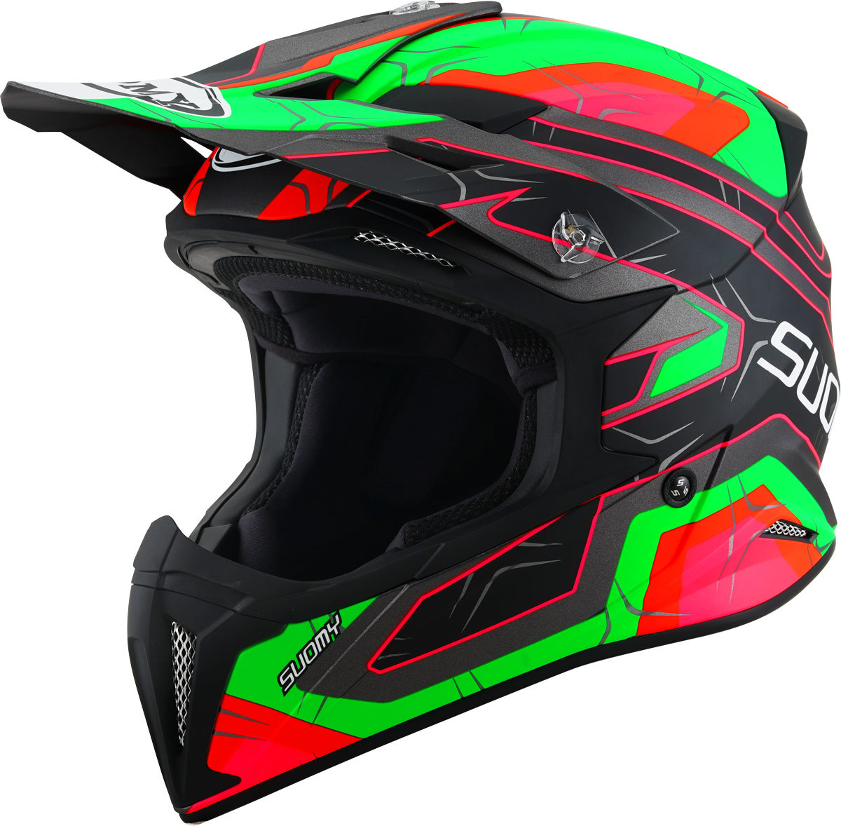 Suomy X-Wing Subatomic Motocross Helm, schwarz-grün, Größe XL