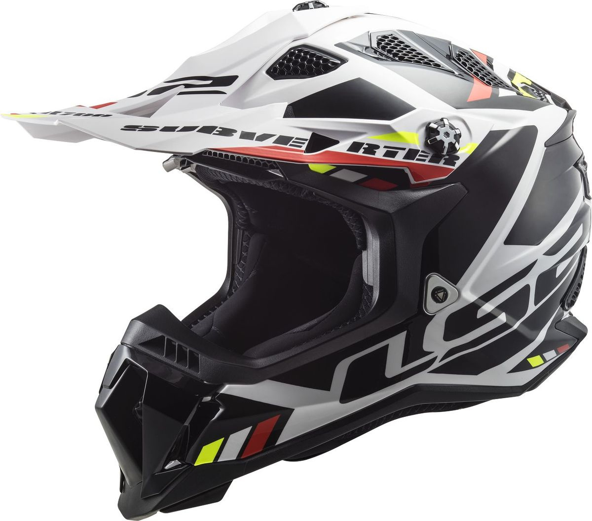 LS2 MX700 Subverter Evo Stomp Motocross Helmet, black-white, Size XS, black-white, Size XS