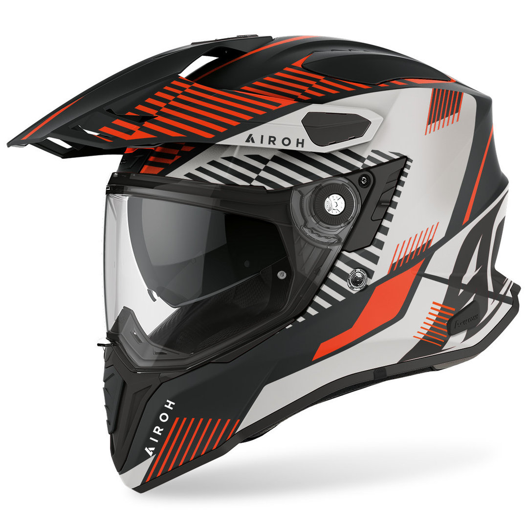 Airoh Commander Boost Motocross Helm, schwarz-orange, Größe M
