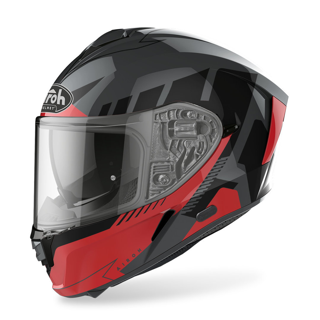 Airoh Spark Rise Helm, zwart-grijs-rood, afmeting 2XL