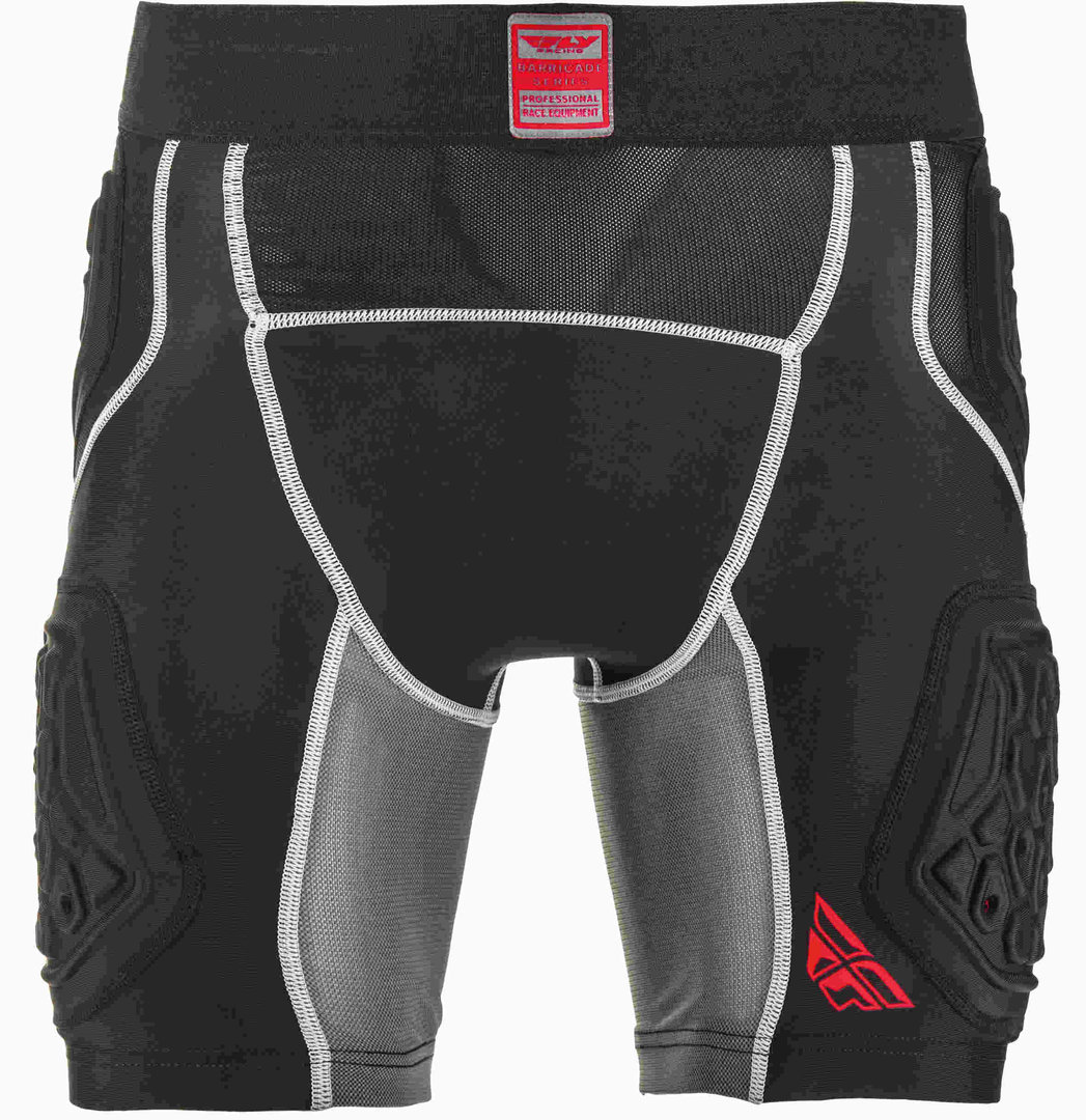 Fly Racing Barricade Compression Protektoren Shorts, schwarz, Größe L für Männer