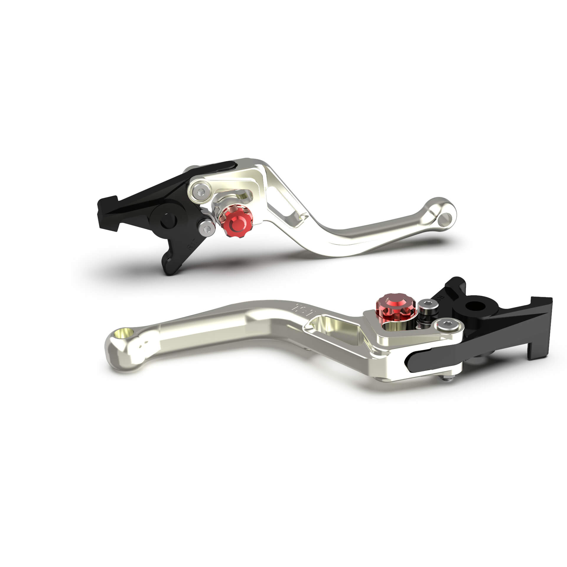 LSL Brake lever BOW R71, short, silver / red, red