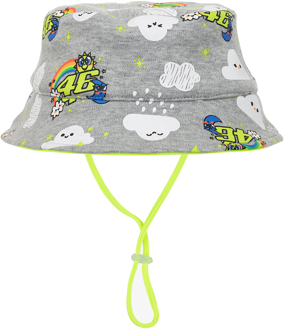 VR46 Sun and Moon Kids Hat, grey, grey, Size One Size