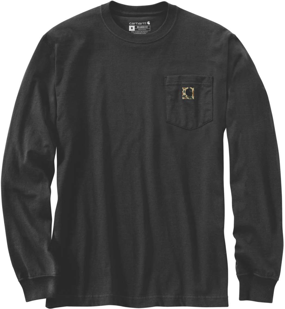 Carhartt Pocket Camo Graphic Longsleeve, svart, storlek L