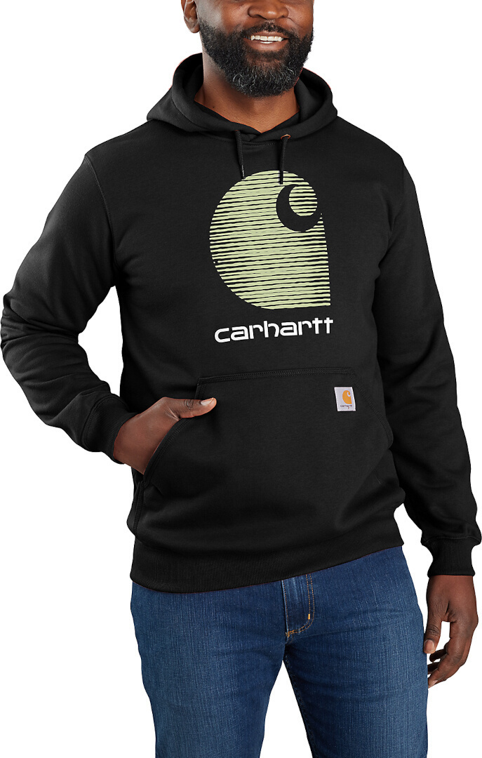 Carhartt Rain Defender C Logo Hættetrøje, sort, størrelse S