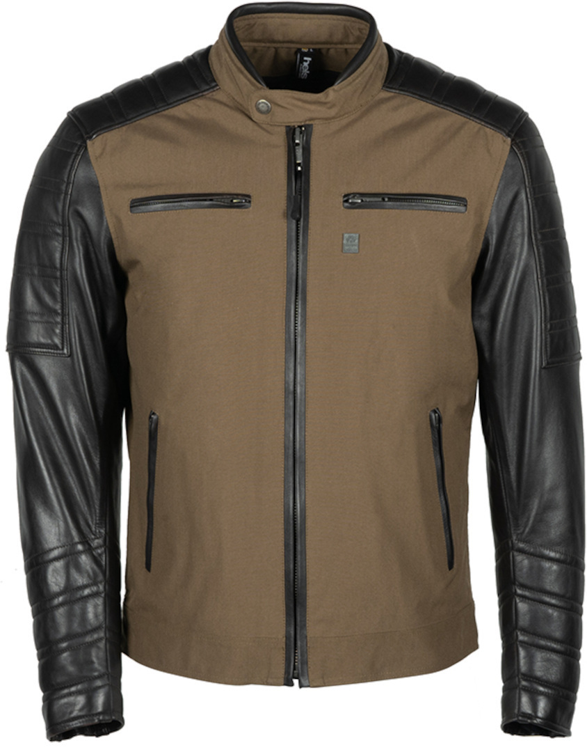 Helstons Cruiser Motorcycle Leather/Textile Jacket, green-brown, Size M, green-brown, Size M