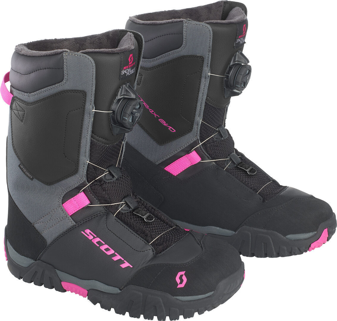 Scott X-Trax Evo SMB Snowmobile Ladies Boots, black-pink, Size 36 for Women, black-pink, Size 36 for Women