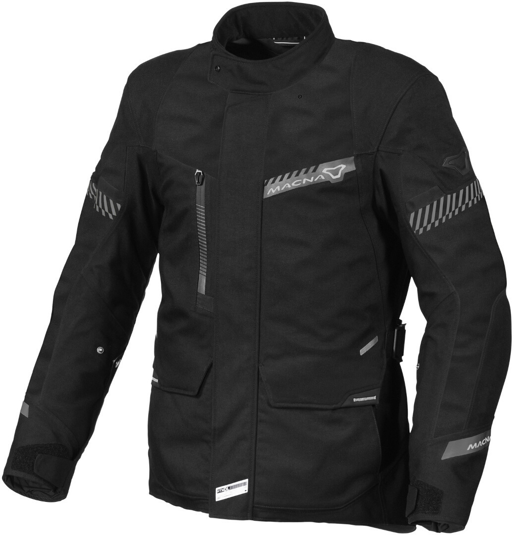 Image of Macna Aspire giacca tessile moto impermeabile, nero, dimensione L