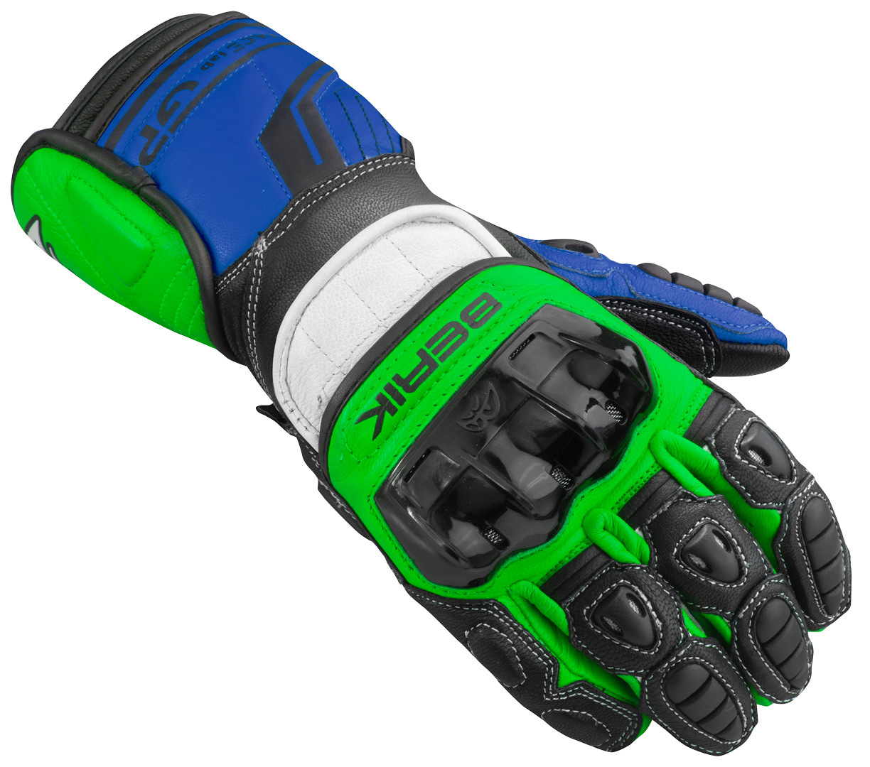 Berik Track Pro Motorcycle Gloves, black-green, Size XL, black-green, Size XL