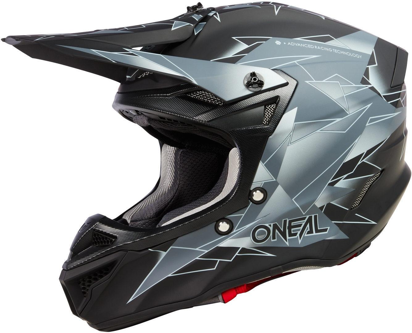 Oneal 5Series Polyacrylite Surge Motocross Helm, schwarz-grau, Größe XL