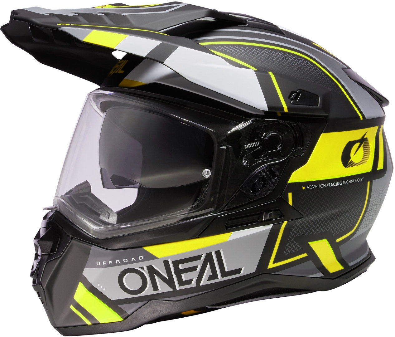 Oneal DSeries Square Motocross Helm, schwarz-gelb, Größe XS